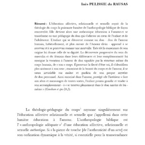 Lumière de la théologie du corps et éducation à l’amour