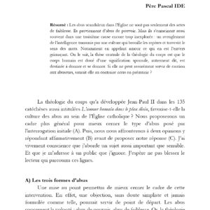 Théologie du corps et abus