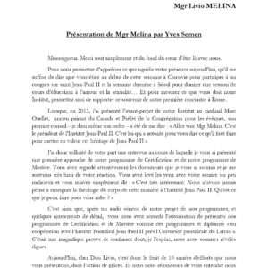 Réalisme et actualité permanente de la théologie du corps : une voie à suivre