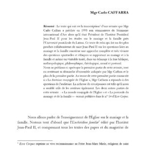 Doctrine conjugale de l’Eglise