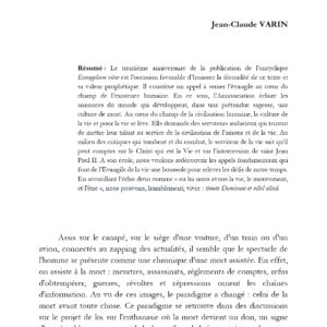 La valeur prophétique de l'encyclique Evangelium vitae